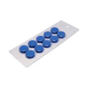 SMALL BLUE MAGNETIC DISCS | SOLD IN CARDS OF 10