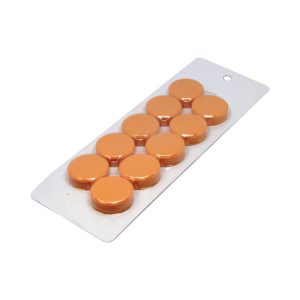 LARGE ORANGE MAGNETIC DISCS | SOLD IN CARDS OF 10