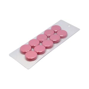 LARGE PINK MAGNETIC DISCS | SOLD IN CARDS OF 10