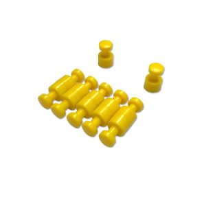 SMALL YELLOW NEODYMIUM PIN MAGNETS| CARDS OF 10
