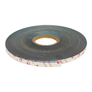 12.5mm x 1mm White Self Adhesive Non-Magnetic Steel Impregnated Rubber Strip